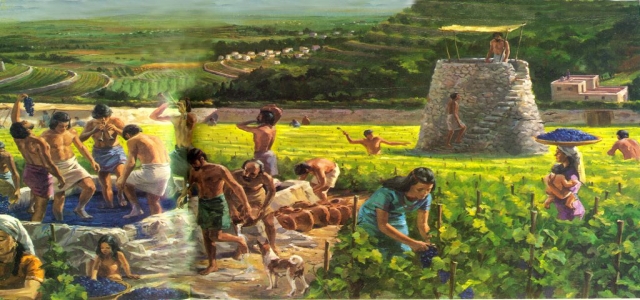 Работа античных виноградарей